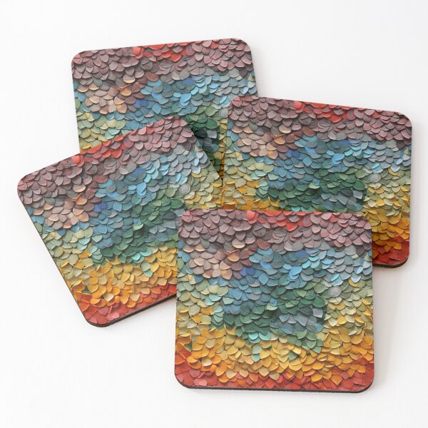 Item preview, Vibrant Abstract Layered Mosaic Pattern designed and sold by bubblegoth.