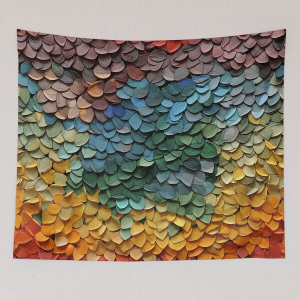 Item preview, Vibrant Abstract Layered Mosaic Pattern designed and sold by bubblegoth.