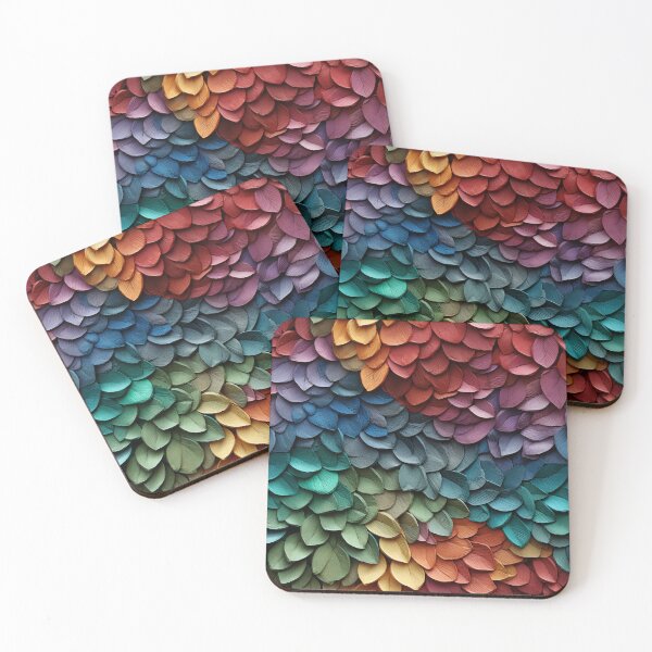Item preview, Vibrant Textured Scales Pattern designed and sold by bubblegoth.