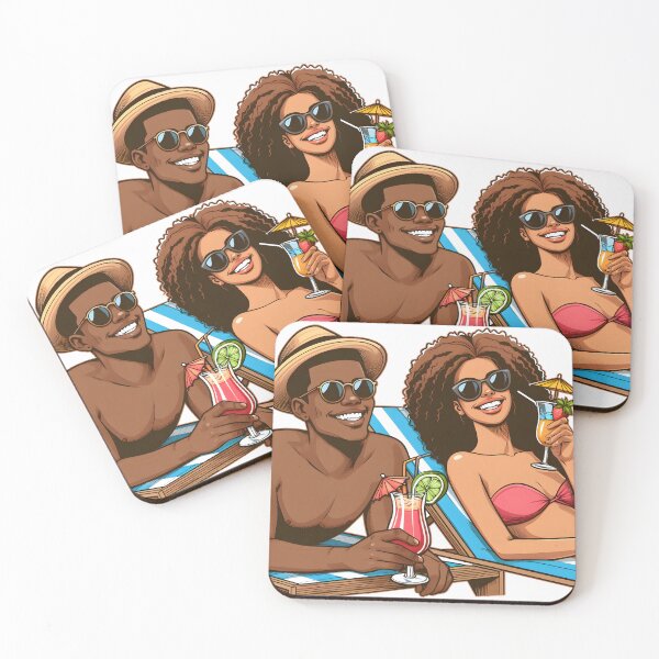 Item preview, Happy couple in love on vacation Illustration for vacation designed and sold by orthodox-icon.