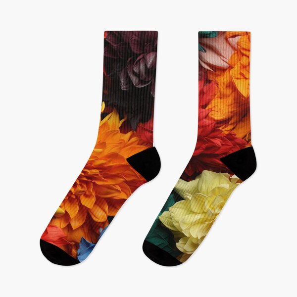 Item preview, Vibrant Multicolor Dahlia Pattern designed and sold by bubblegoth.