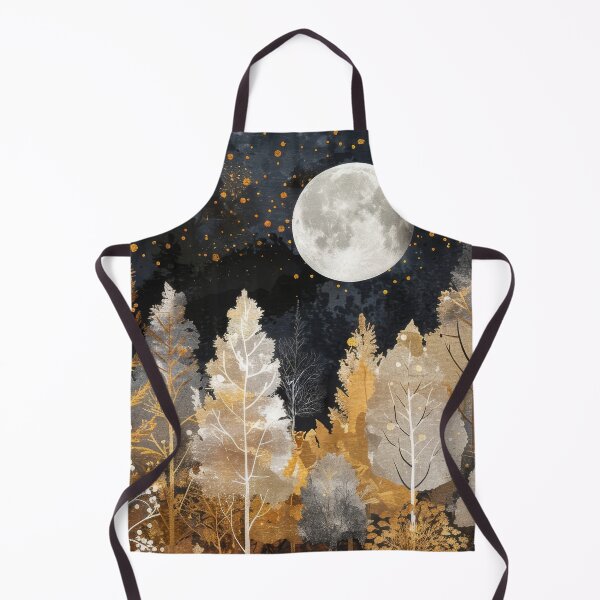 Item preview, Moon over autumn forest at night painting designed and sold by MargaretWiktor.