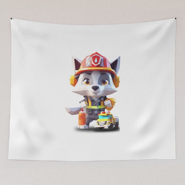 Item preview, firefighter fox designed and sold by Shimade Design.