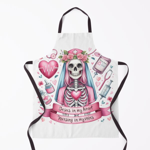 Item preview, Pink Skeleton Nursing - Pink Skeleton Jesus In My Heart Nursing In My Veins designed and sold by clarkfraser.