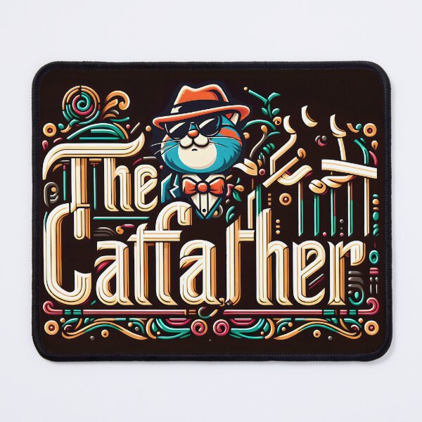 Item preview, The Catfather, typography, PUN designed and sold by maxmaj.