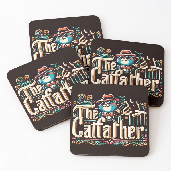 Item preview, The Catfather, typography, PUN designed and sold by maxmaj.