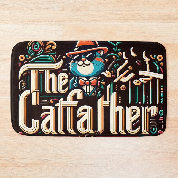 Item preview, The Catfather, typography, PUN designed and sold by maxmaj.