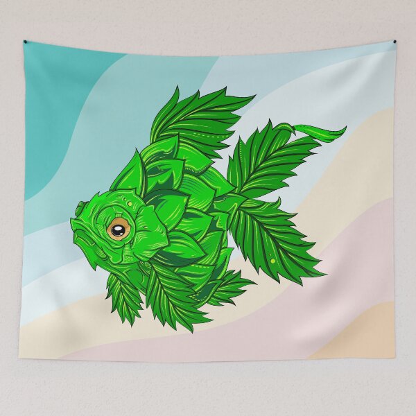 Item preview, fish nature green designed and sold by Galeatienda.