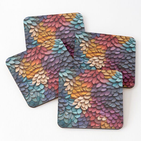 Item preview, Pastel Layered Scale Ombre Pattern designed and sold by bubblegoth.