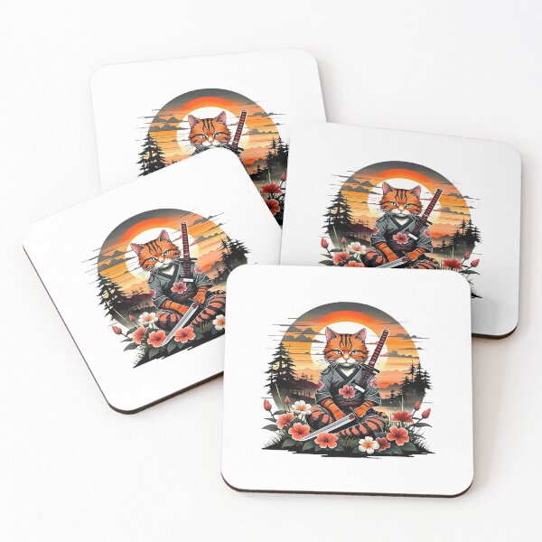 Item preview, The samurai warrior cat designed and sold by ArtBoom73.