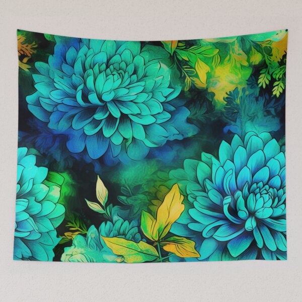 Item preview, Vibrant Lush Chrysanthemum Pattern designed and sold by bubblegoth.