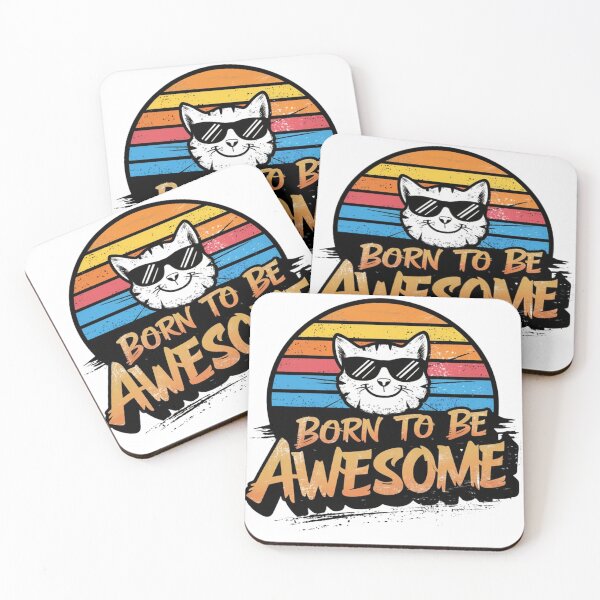 Item preview, Funny Cat Born To Be Awsome  designed and sold by MABROTH.