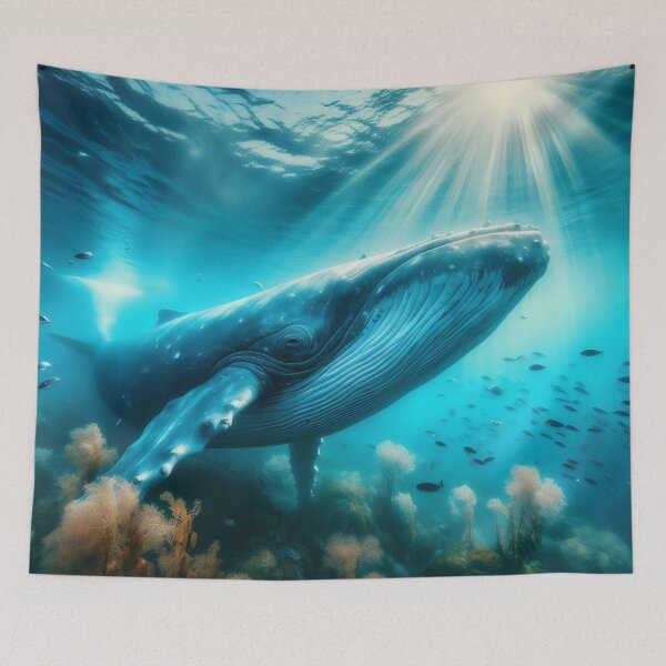 Item preview, A whale in his world. designed and sold by MyHappyArtShop.