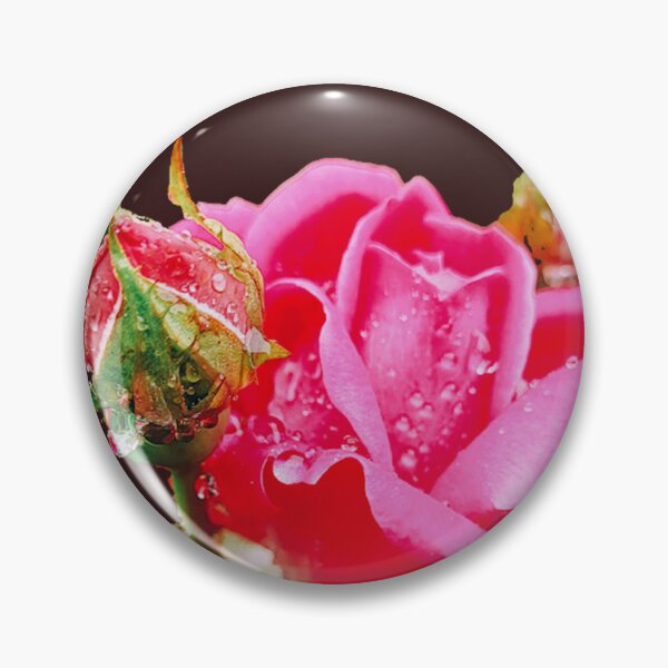 Item preview, Pink rose and rosebuds designed and sold by norascorner.