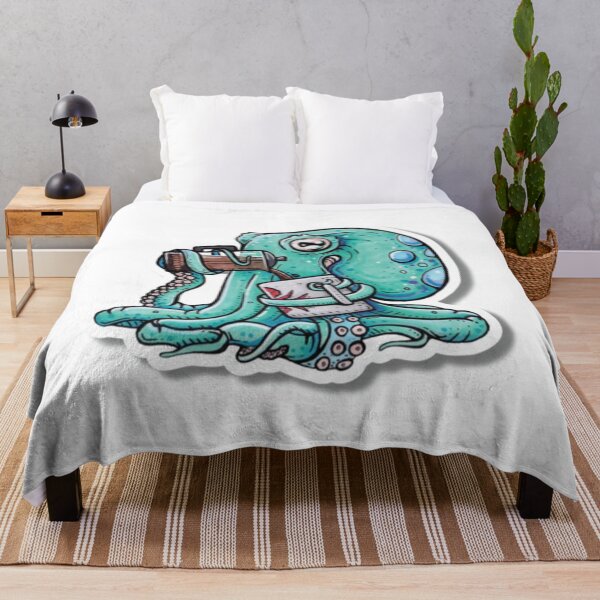Item preview, Enthusiastic Octopus Photographer Art	 designed and sold by SobisKydan.