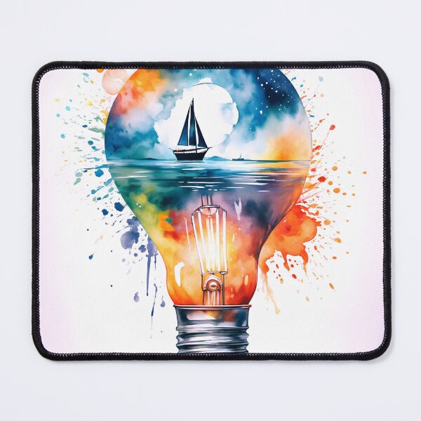 Item preview, Abstract Art of a Light Bulb in Watercolor. designed and sold by PixelCraftDSG.