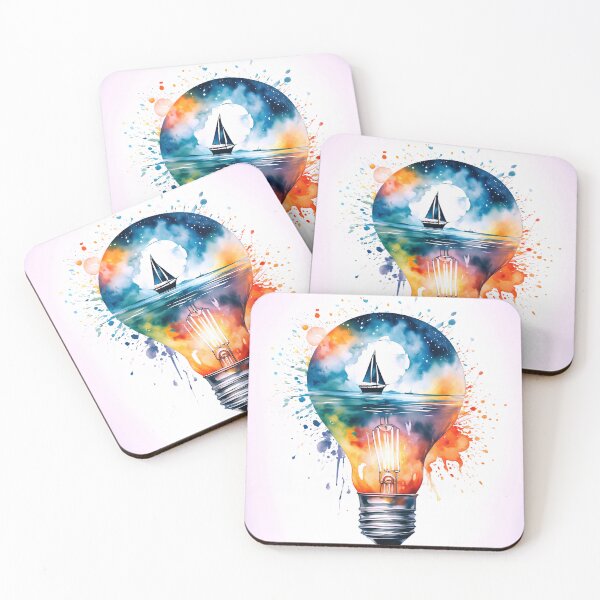 Item preview, Abstract Art of a Light Bulb in Watercolor. designed and sold by PixelCraftDSG.