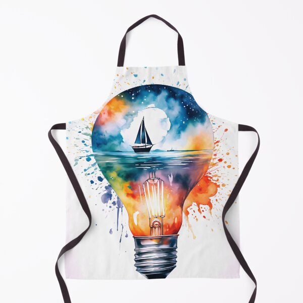 Aperçu de l'œuvre Art abstrait d’une ampoule à l’aquarelle. créée et vendue par PixelCraftDSG.