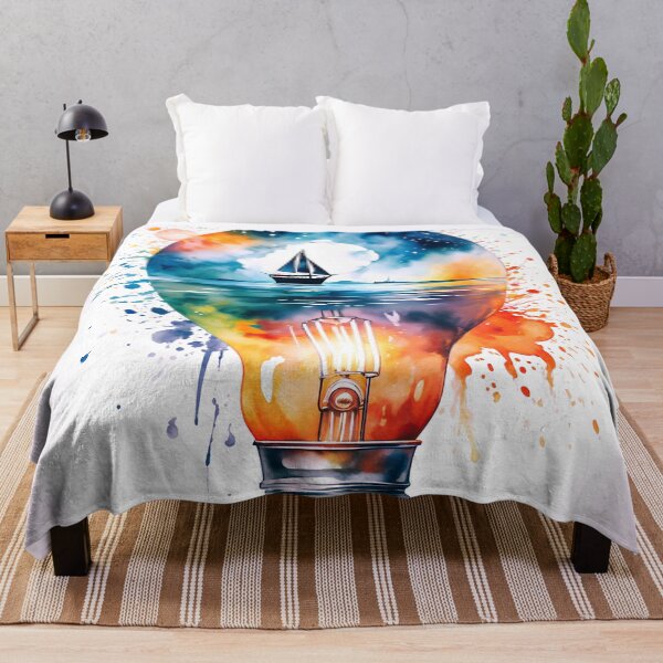 Item preview, Abstract Art of a Light Bulb in Watercolor. designed and sold by PixelCraftDSG.