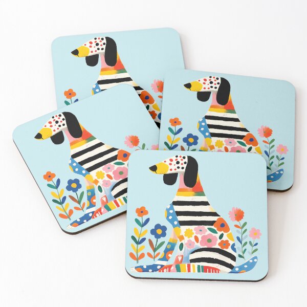 Item preview, flowers colorful dog designed and sold by RoadMail.