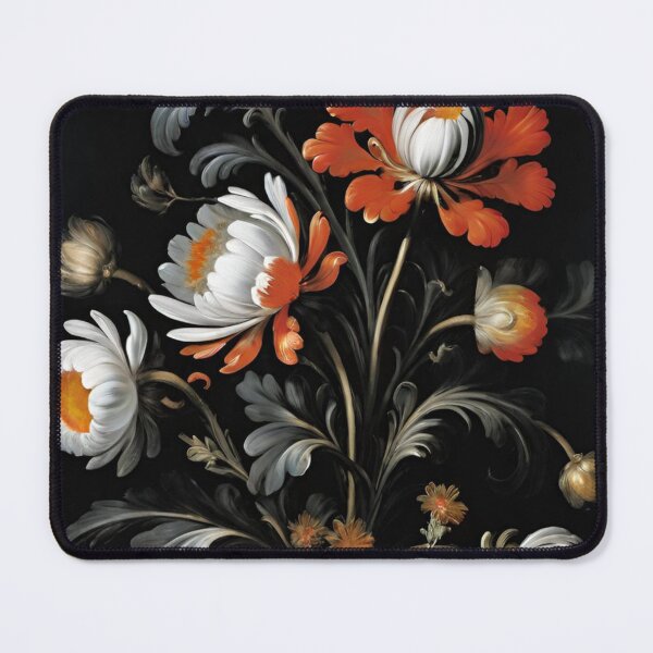 Item preview, baroque style floral pattern in black background designed and sold by optimusprime39.