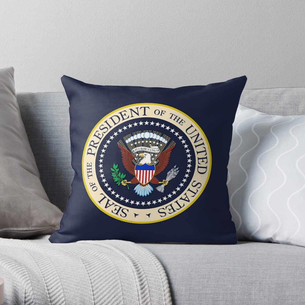 Seal Of The President Of The United States Throw Pillow By Vintagetreasure Redbubble 0748