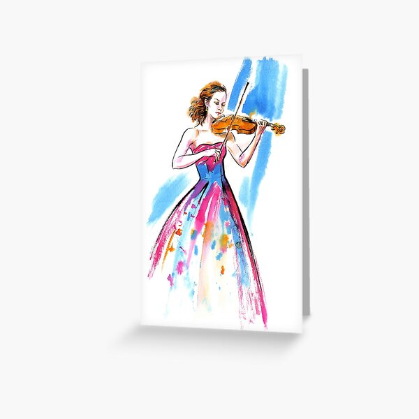 Item preview, Girl playing the violin designed and sold by Irina Ivanova.