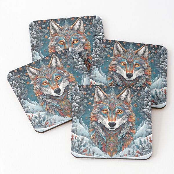 Item preview, Majestic Wolf with Wild Roses designed and sold by josie1680.