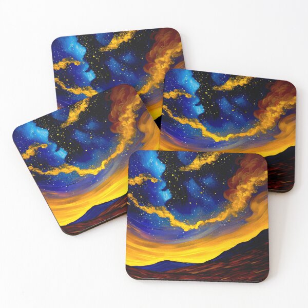 Item preview, Nebula's Embrace: The Cosmic Winds Over Wild Terrain designed and sold by Highlandkings.