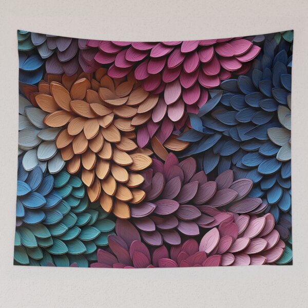 Item preview, Multicolor Vibrant Layered Petals Pattern designed and sold by bubblegoth.