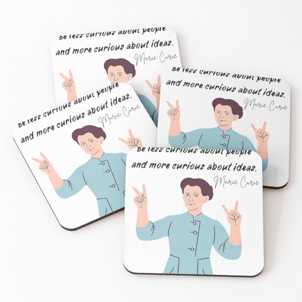 Item preview, Marie Curie Quote Be less Curious About People designed and sold by CyberArtistOne.