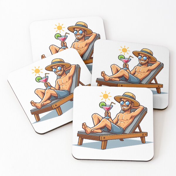Item preview, happy man alone on vacation illustration for vacation designed and sold by orthodox-icon.