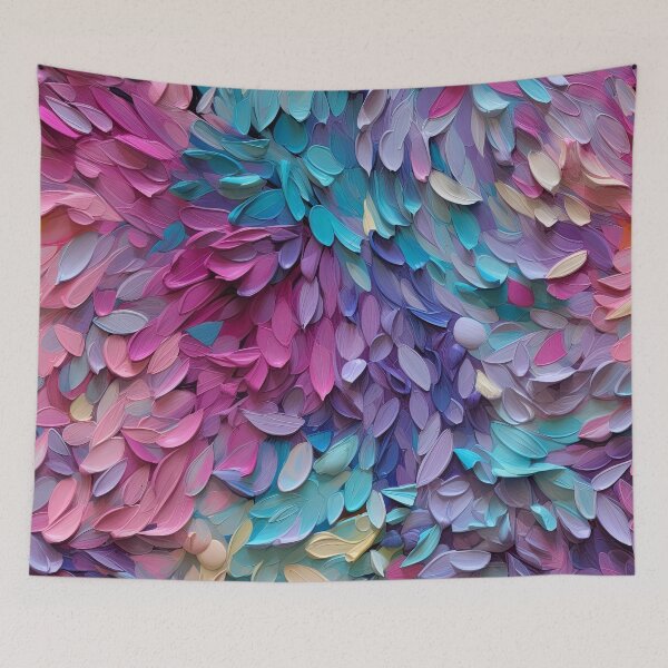 Item preview, Vibrant Pastel Petals Paint Texture Pattern designed and sold by bubblegoth.