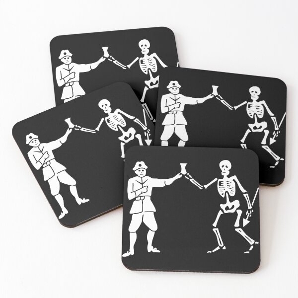 Item preview, Pirate Flag - Pirate Black Bart - Bartholomew Roberts - Death Skeleton Flag designed and sold by chrisrivait.