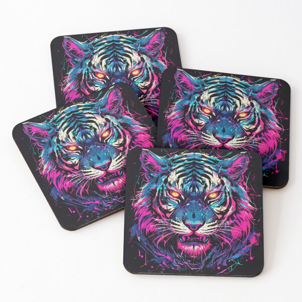 Item preview, Tigre en colores Magenta designed and sold by PixelCraftDSG.