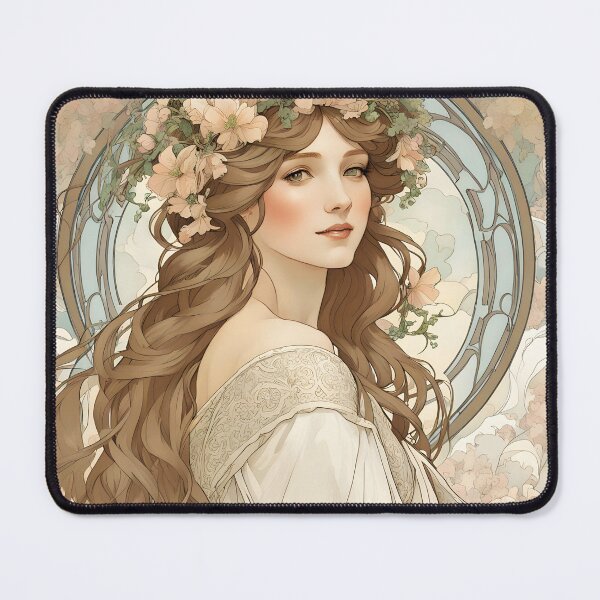 Item preview, Elegarta Design - Art nouveau - Mucha Inspired Art - Happiness 3 designed and sold by Mucha-style-art.