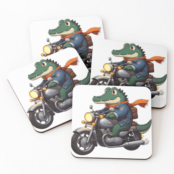 Item preview, Alligator on a motorcycle 2 designed and sold by manbaito.