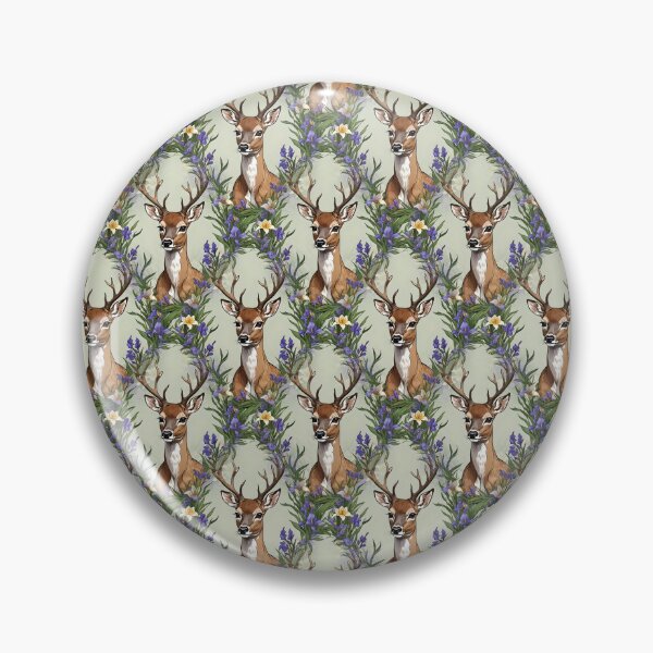 Item preview, Michigan White Tailed Deer With Iris Flower 3 Pattern designed and sold by taiche.