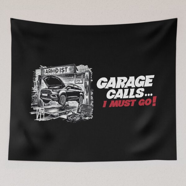 Item preview, GARAGE CALLS... I must go! - CAR FAN - GARAGE FAN -5 designed and sold by ArtProjectShop.