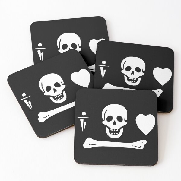 Item preview, Pirate Flag - Pirate Stede Bonnet - Skull Skeleton Flag designed and sold by chrisrivait.