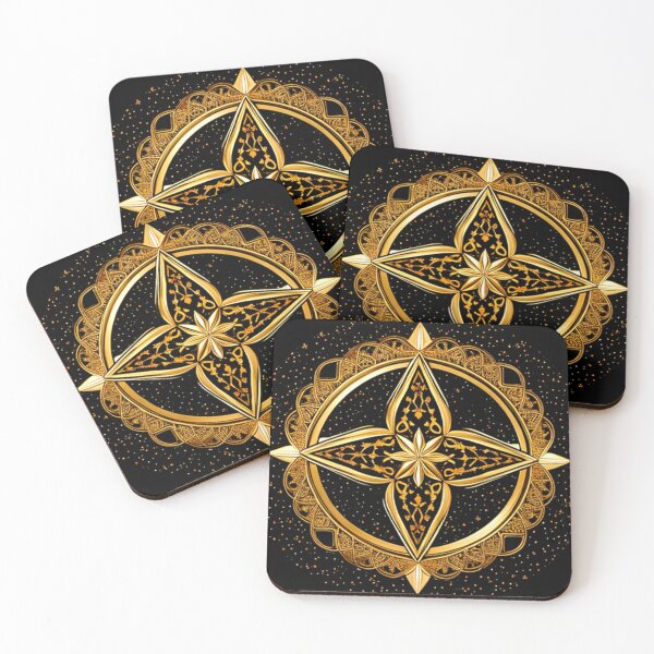 Item preview, Celestial Elegance: Golden Mandala of the Cosmos designed and sold by Highlandkings.