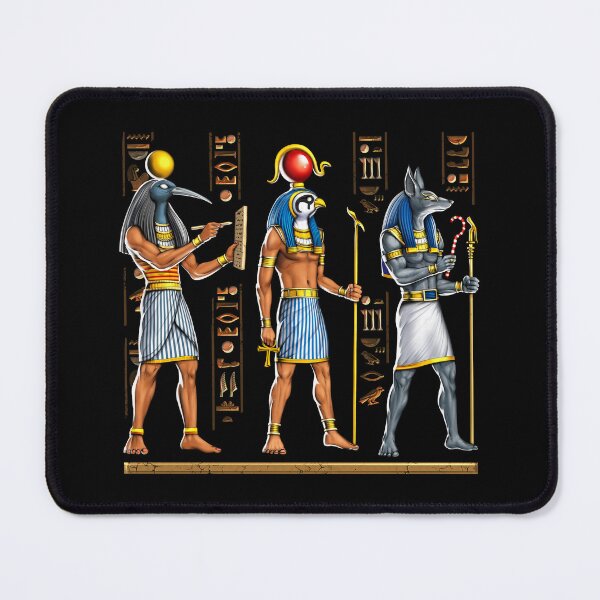 Aperçu de l'œuvre Dieux égyptiens Anubis Thot et Horus créée et vendue par underheaven.