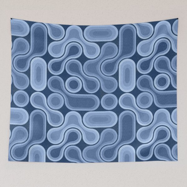 Item preview, Topographic Dot Design - Navy Blue designed and sold by TigaTiga.