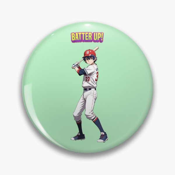 Item preview, anime boy baseball player ready to hit the ball batter up! designed and sold by PrintPlanetGo.