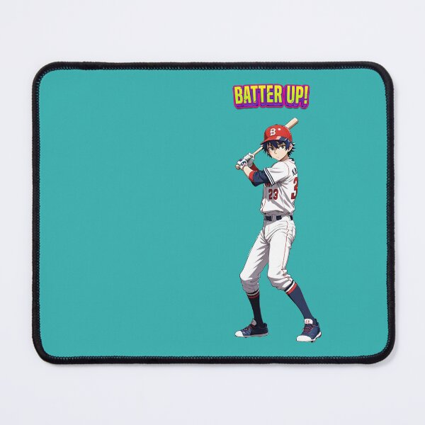 Item preview, anime boy baseball player ready to hit the ball batter up! designed and sold by PrintPlanetGo.
