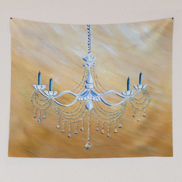 Item preview, Beautiful white chandelier with bling designed and sold by norascorner.