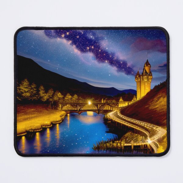 Item preview, Midnight Enchantment: The Tower's Reflection under a Starry Sky designed and sold by Highlandkings.