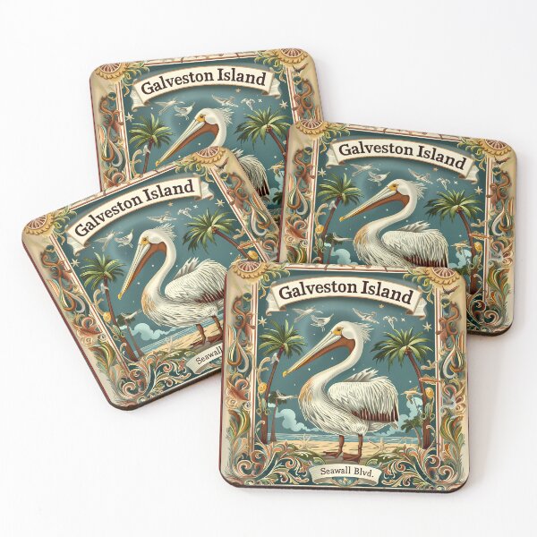 Item preview, Galveston Island Pelican Seawall Blvd  designed and sold by David Balzen.
