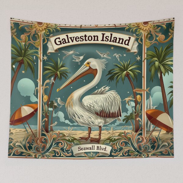 Item preview, Galveston Island Pelican Seawall Blvd  designed and sold by David Balzen.