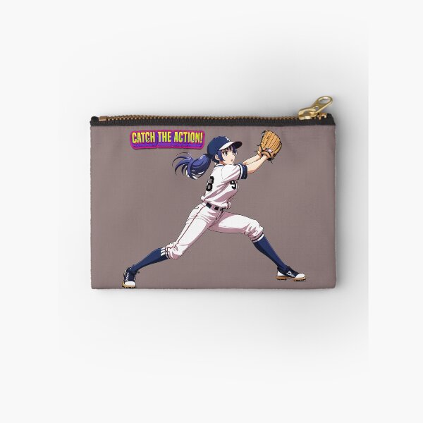 Item preview, anime girl baseball player catching the ball and catching the action! designed and sold by PrintPlanetGo.